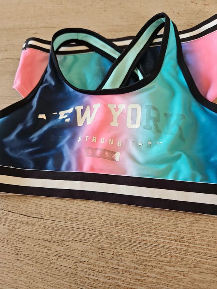Bikini fille, style brassière, coloré, H&M, taille 12 à 14 ans - photo numéro 10