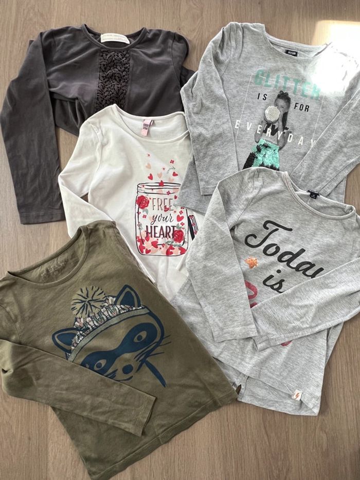 Lot 5 tee shirt manches longues