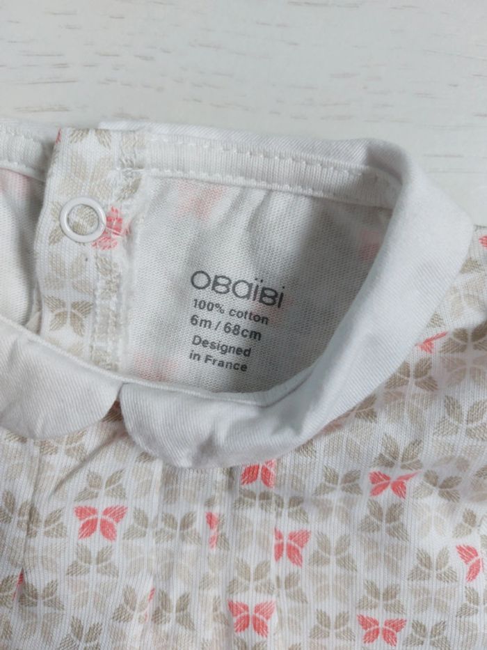 T-shirt à col Obaibi Taille 6 mois - photo numéro 3