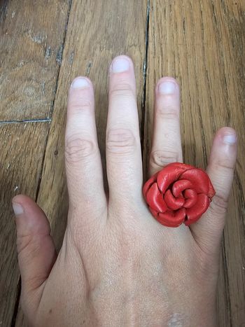 Bague fleur réglable