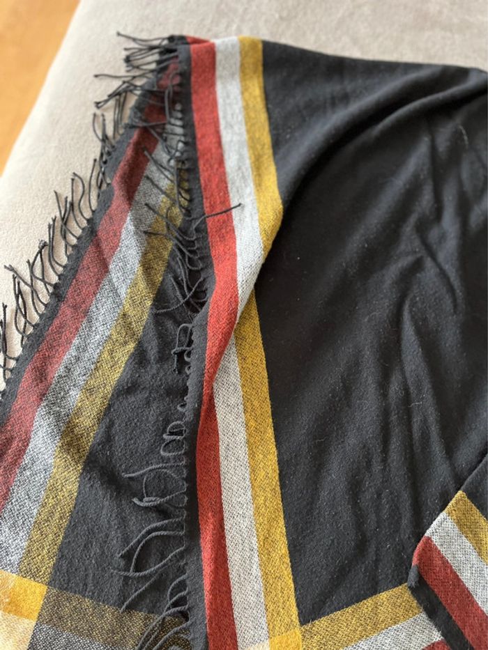 poncho comptoir des cotonniers noir - photo numéro 4