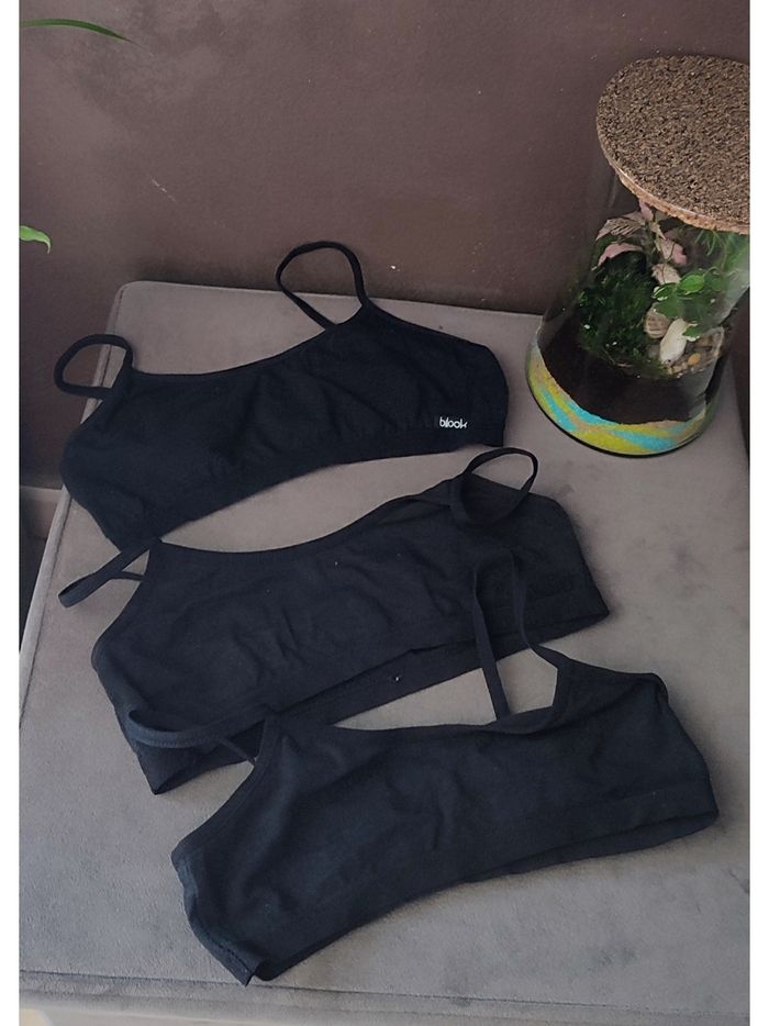 Lot de 3 brassières noires