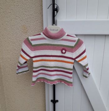 Pull rayé filles baby club 3 mois 62 cms