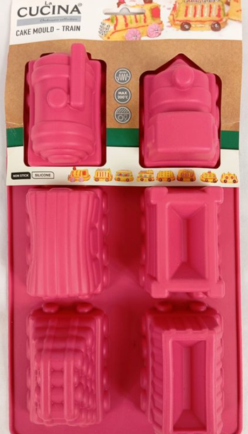 16 Moules en silicone en forme de train pour gâteau Neuf