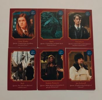 🃏 Lot de 6 Cartes Harry Potter (Auchan) - Wizarding World