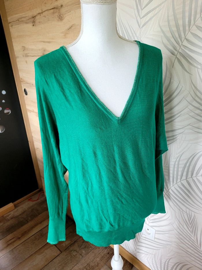 Jolie pull femme taille M vert émeraude - photo numéro 2