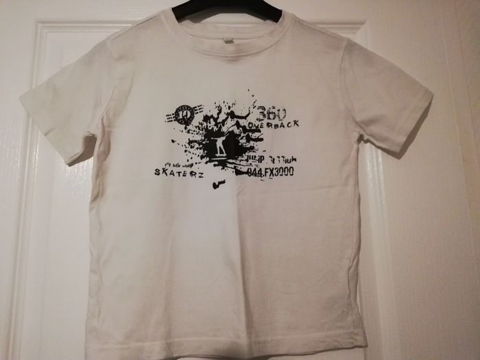 Tee-shirt blanc skate 8 ans - photo numéro 3