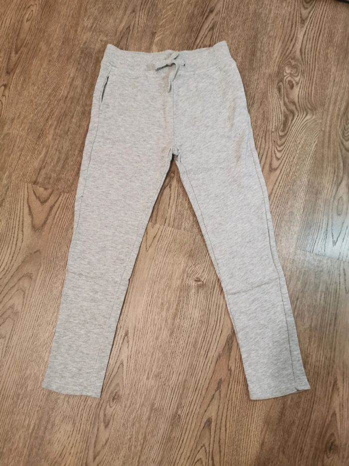 Pantalon bas de jogging slim gris 7 ans