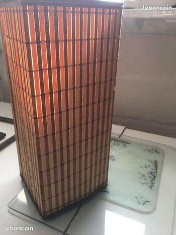 Panière carrée rotin tressé - vintage