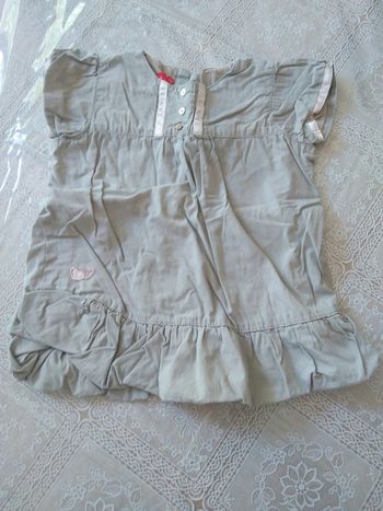 Tunique manches courtes grise 24 mois