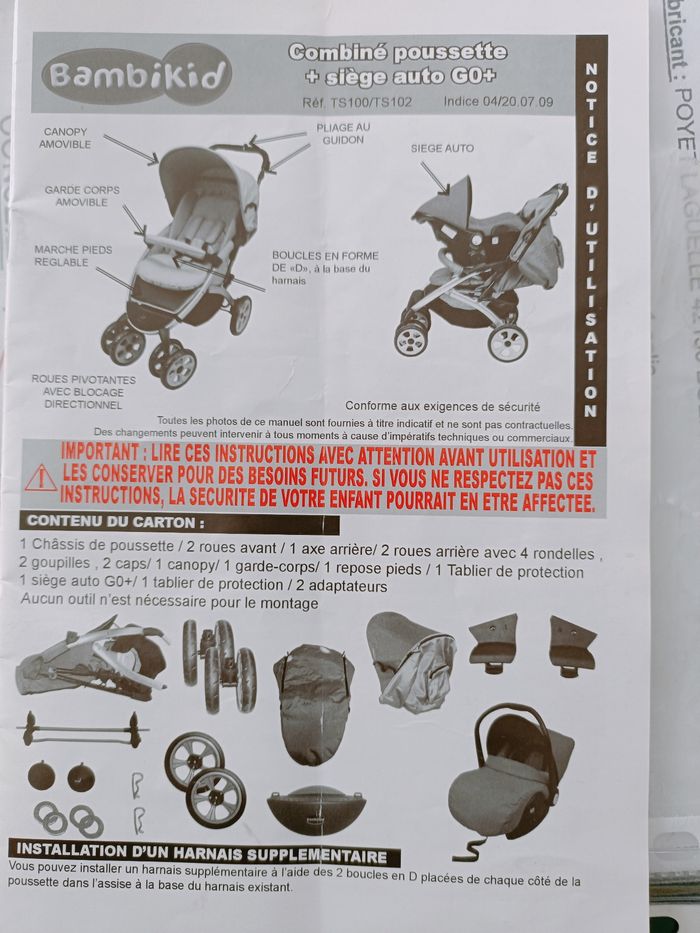 Poussette Bambi kid combinée landau-siege auto - photo numéro 5
