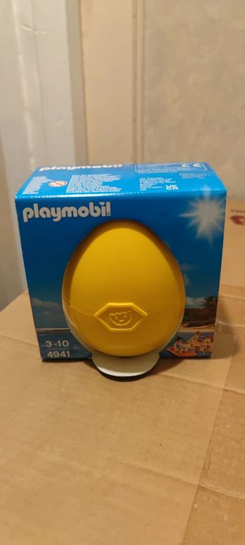 Oeuf playmobil Pâques maman et enfants à la plage 3/10 ans neuf