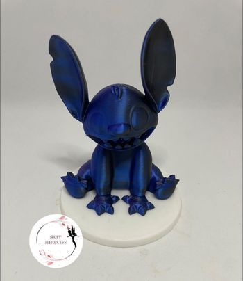Figurine Stitch 3D en résine bleu