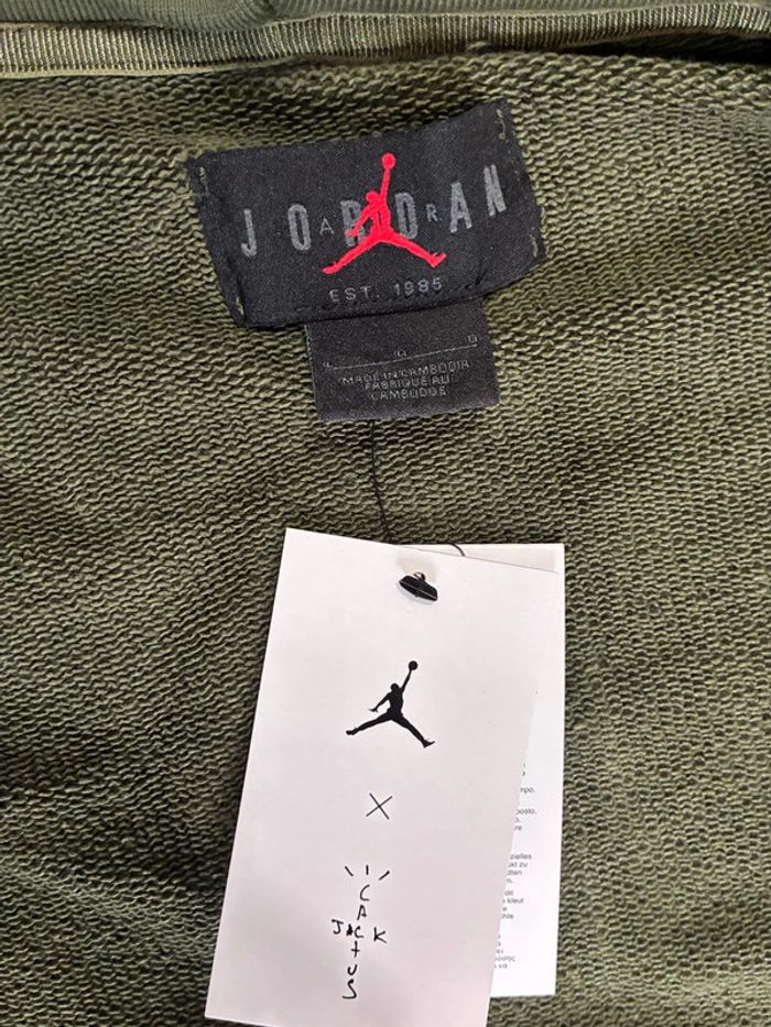 Full zip sweat Jordan Nike Travis Scott kaki vert taille L neuf avec étiquette - photo numéro 13
