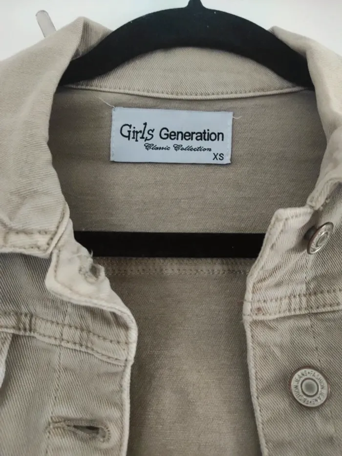 Veste jeans beige Girls génération Taille XS - photo numéro 2