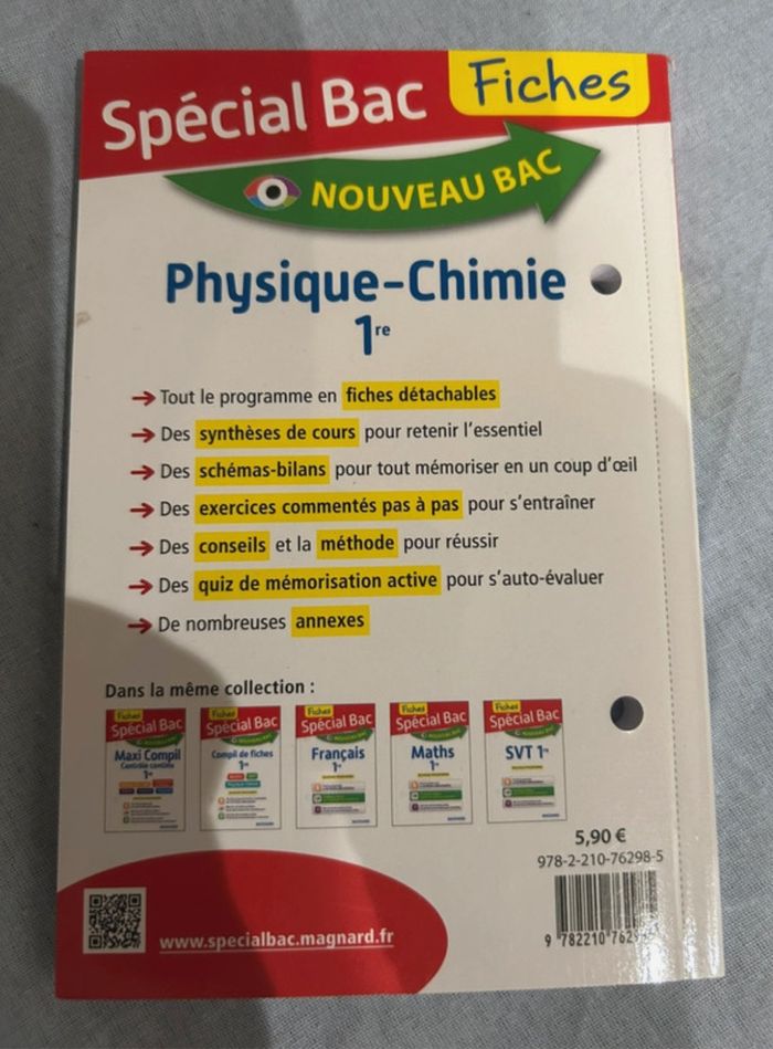 Fiches Spécial Bac Physique-Chimie 1ère - photo numéro 3