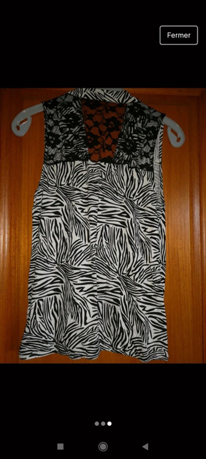 Blouse zébrée L - photo numéro 2