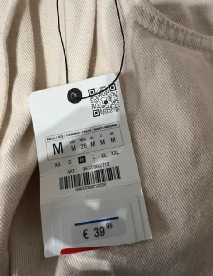 Jean beige Zara à jambes larges neuf - photo numéro 4