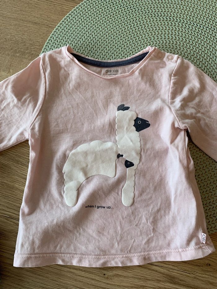 Ensemble chaud fille lama pentalon pailleté et 2 hauts - 12 mois - obaibi - photo numéro 9