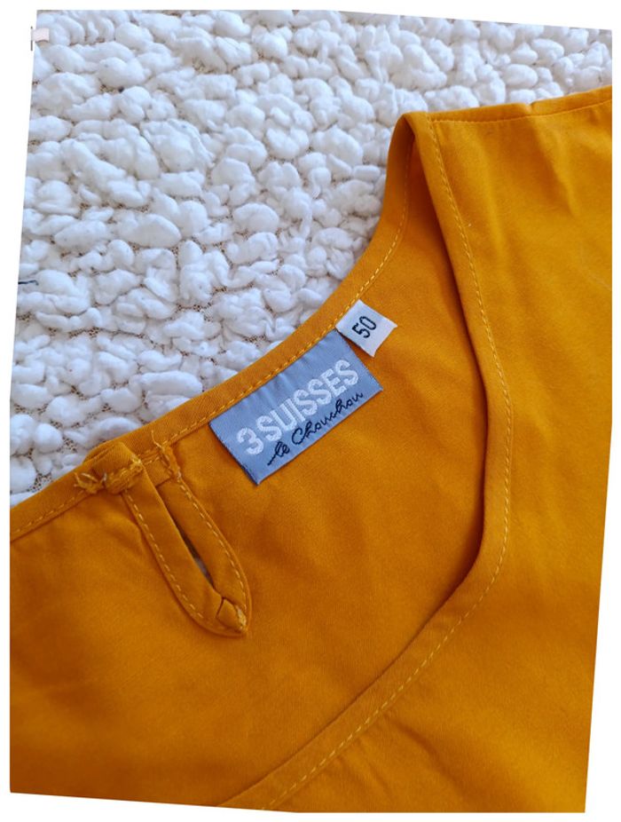 Top fluide jaune orange moutarde 3 Suisses - photo numéro 2