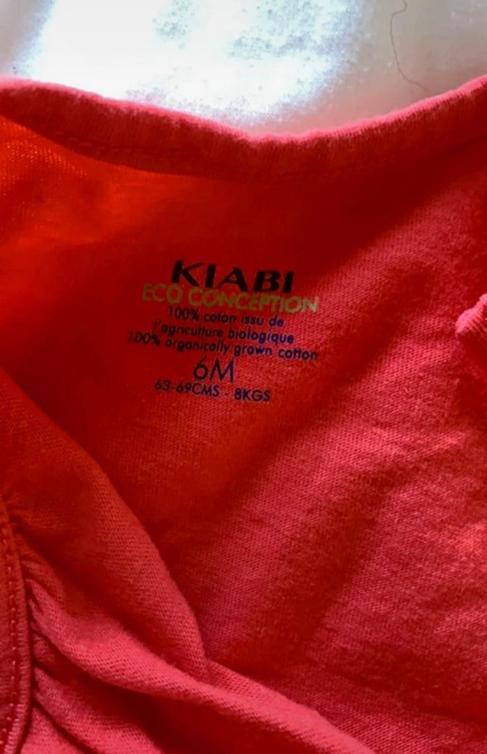 👉 Barboteuse bébé fille 6 mois – Kiabi – été corail - photo numéro 2