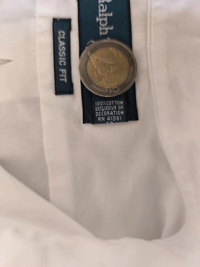 Chemise Ralph Lauren - Classic Fit - Logo brodé premium - Blanche - Taille L - photo numéro 9