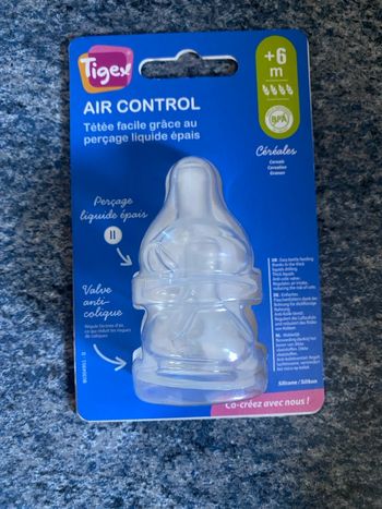 Tétine biberon tigex