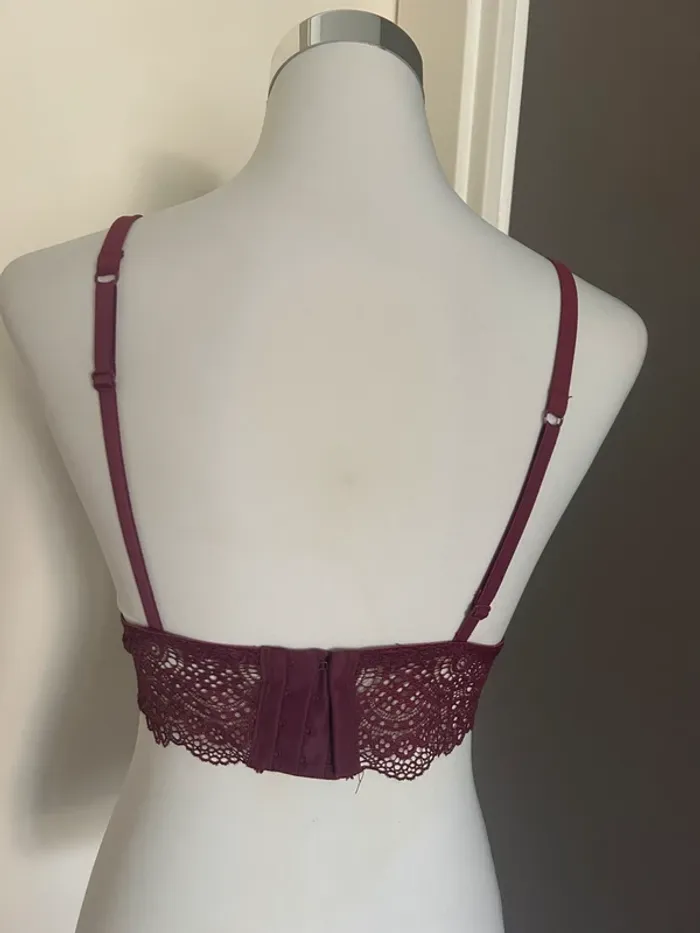 Étam, soutien-gorge, neuf bordeaux prune taille 90 B - photo numéro 5