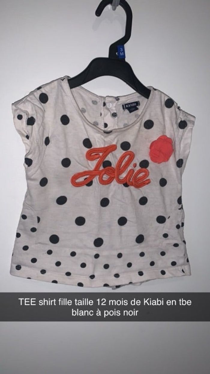 TEE shirt fille taille 12 mois