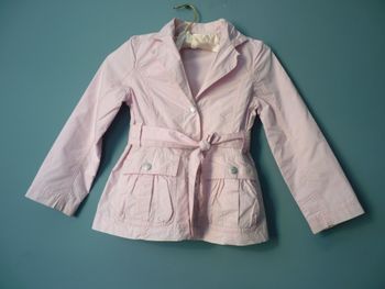 Veste saharienne Fille 6 ans Floriane Rose ceinture TBE