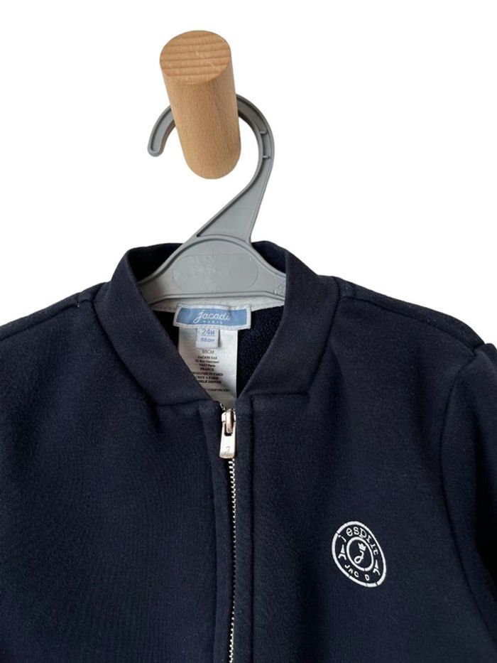 Sweat chaud zippé bleu marine - Jacadi 24 mois (88cm) - photo numéro 2