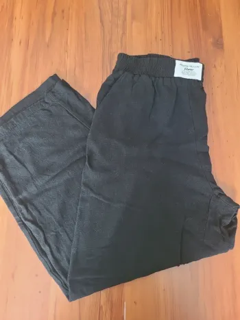 Pantalon effet lin straight femme