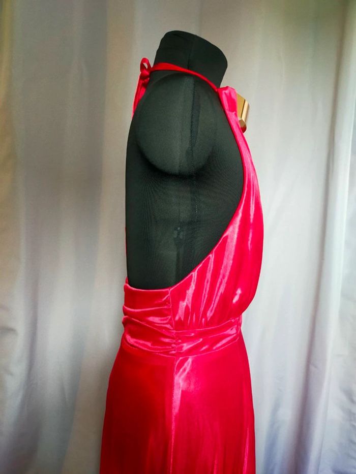 Robe longue rouge satinée – Nazz Couture – Taille 10 (38) - photo numéro 16