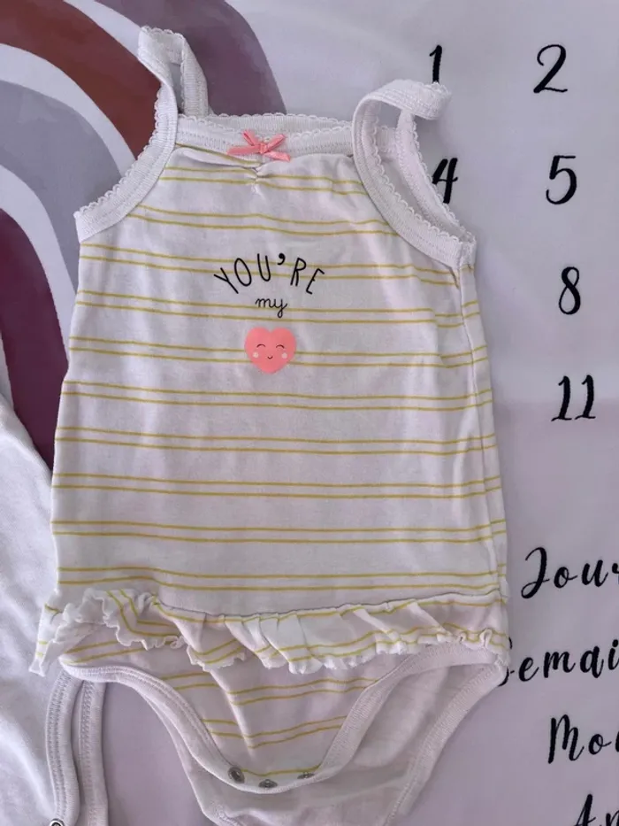 Lot de 2 bodys manches courtes – Bébé fille – Taille 18 mois (88 cm) 🌼 - photo numéro 2