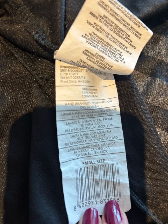 Déguisement squelette enfant taille s - photo numéro 2