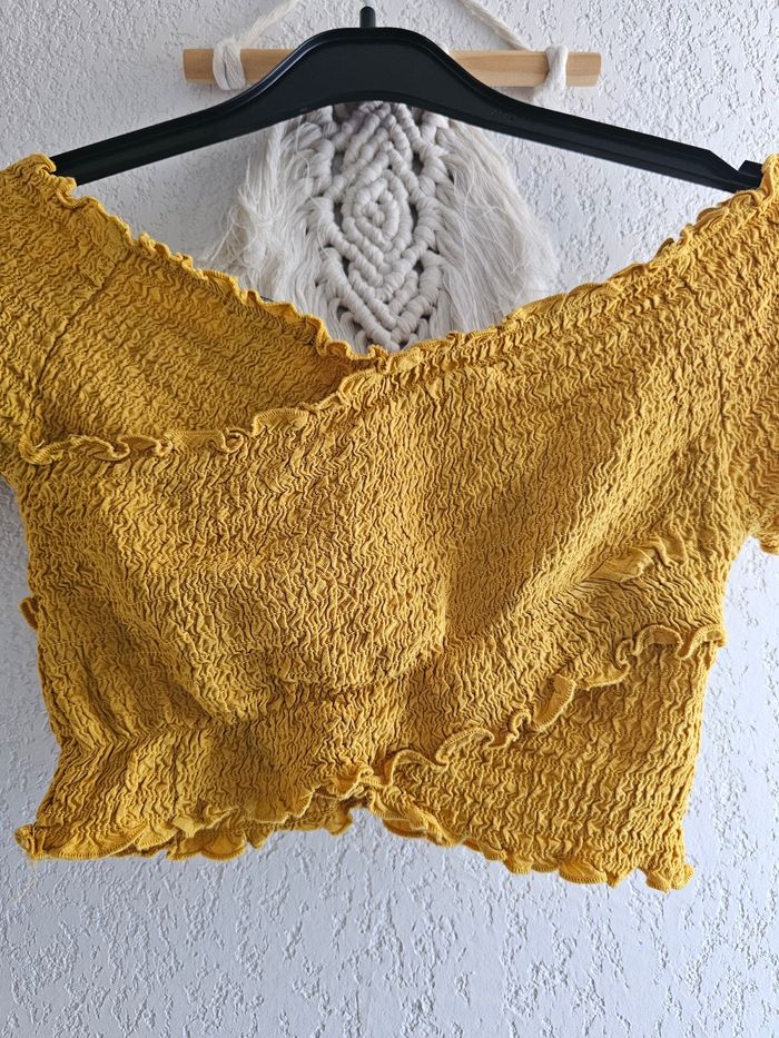 Croptop couleur moutarde Ambiance taille s - photo numéro 7