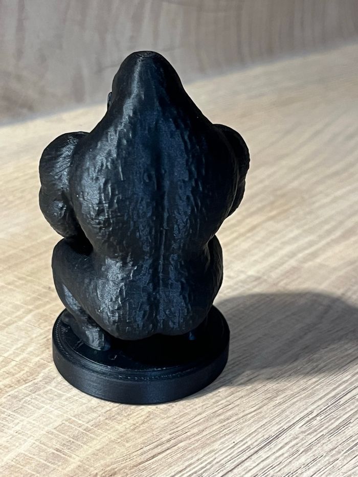 🦍 Figurine Gorille Noir Assis – Modèle original - photo numéro 3