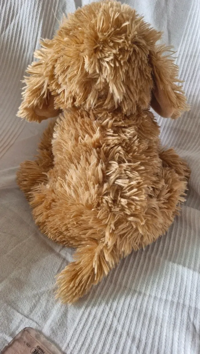 Peluche chien marron  louise mansen - photo numéro 8
