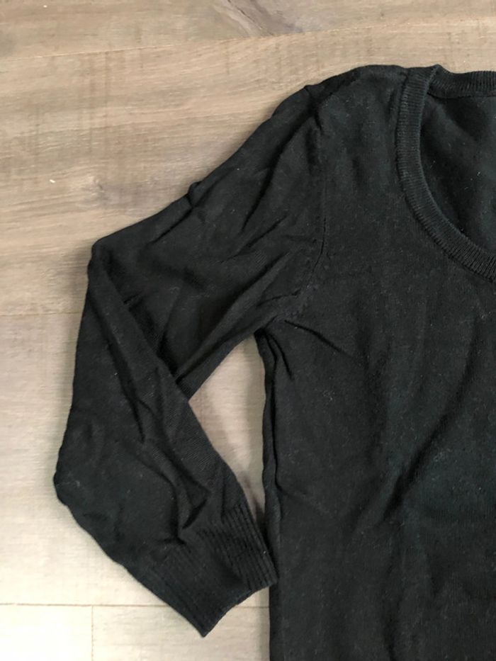 Petit pull léger manches 3/4 H&M noir taille S - photo numéro 2