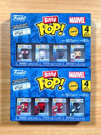 Lot de 2 Boîtes Funko Bitty Pop! Marvel - 8 Micro-Figurines (Dont 2 Chase)