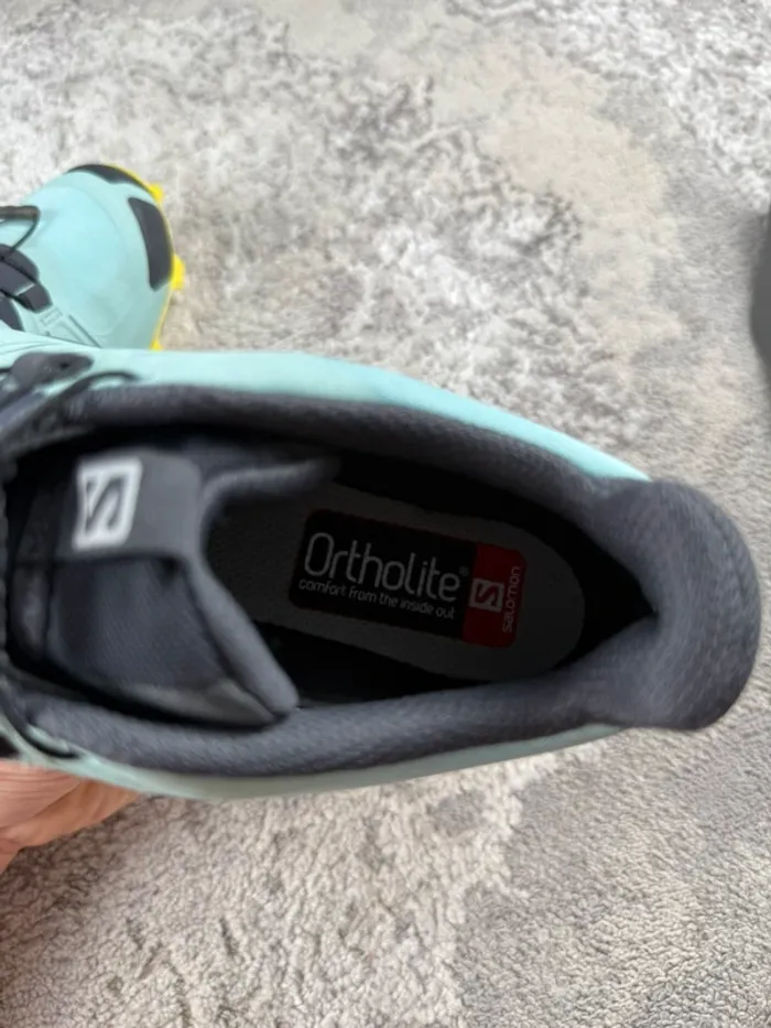 Salomon SpeedCross5 Gore-Tex - Blue & Yellow & Grey - photo numéro 18