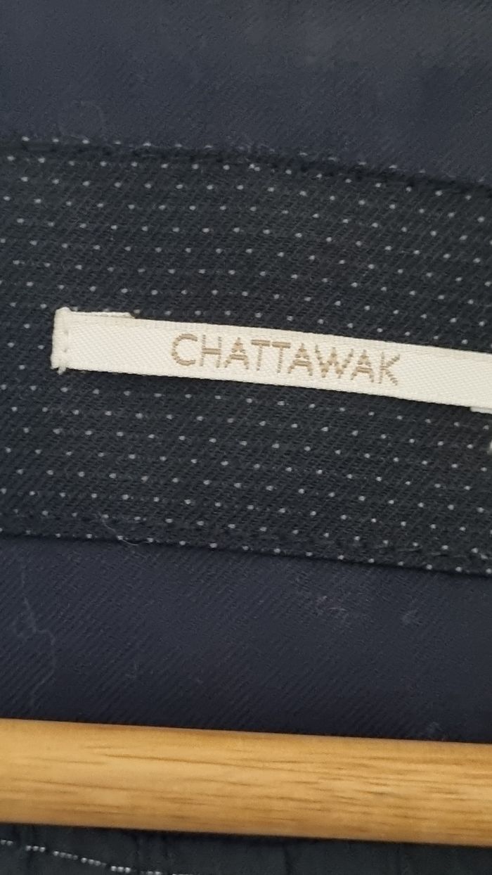 Veste blazer Chattawak bleu nuit laine et cachemire  42 neuve - photo numéro 6