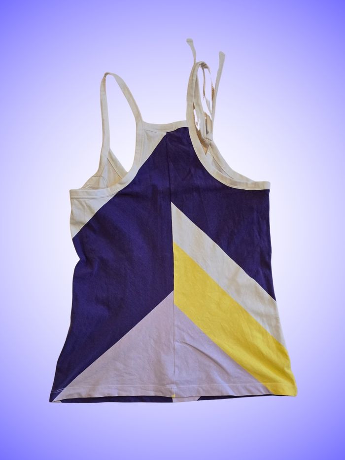 Tee-shirt Débardeur Blanc Violet Jaune Taille 38 M Ripcurl - photo numéro 2