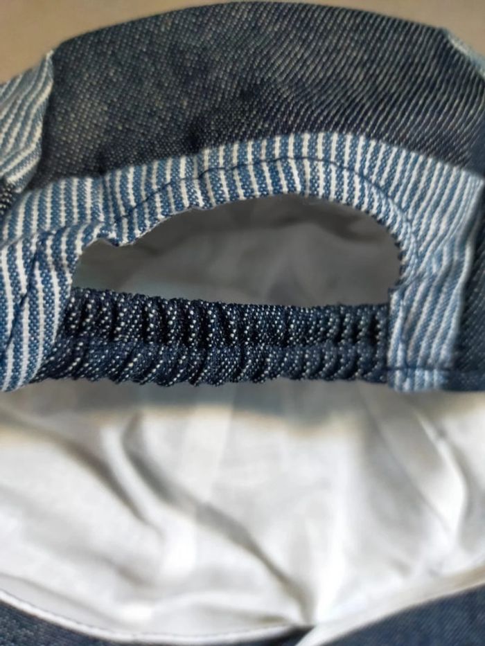 Casquette enfant en jean patchwork vintage - 100% coton - photo numéro 4