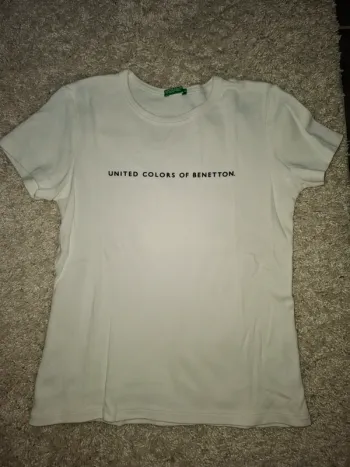 T-shirt blanc Benetton 8/10 ans