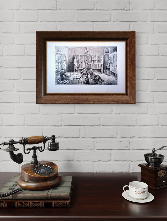 Imprimée en 1883, Bureau Central Téléphonique, Paris. Original Vintage Authentique. - photo numéro 2