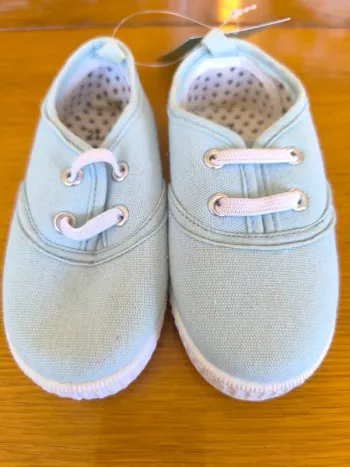 312416 chaussures toiles bleue garçon 21 in extenso