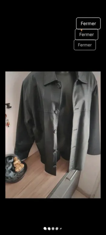 Veste 100%cuir taille 42 excellent état marque rehlinger