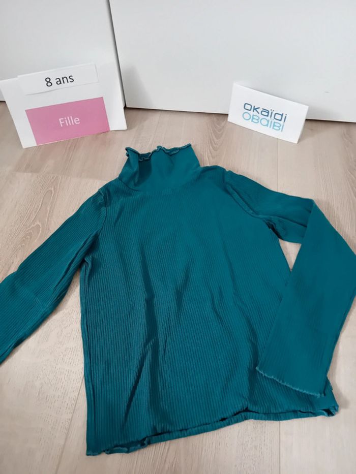 T-shirt ML col roulé fille 8 ans Okaïdi