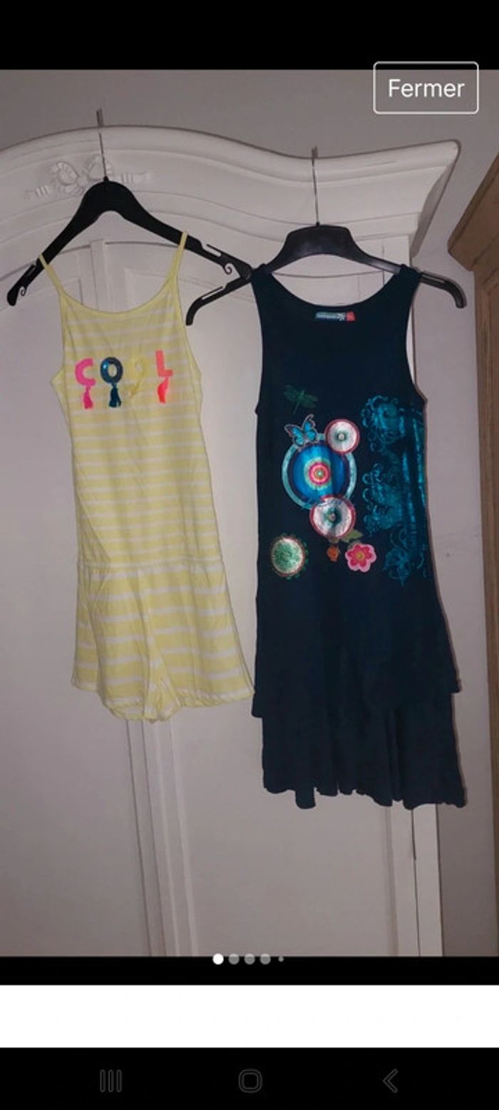 Lot de 1 combi-short Gémo et 1 robe Desigual 12 ans
